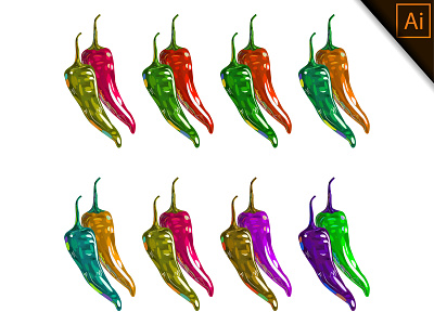 Vector Illustration of a Photo Realistic Chili capsicum chili design healthy illustration natural organic paprika pepper realism realistic vector vegetable