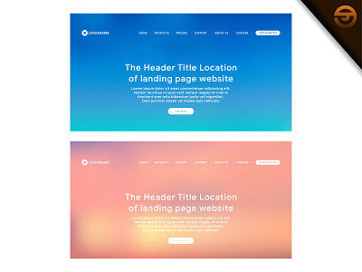 Simple Header of Landing Page with Gradient Mesh colorful digital flat gradient gradient mesh header hero header homepage interface landing page layout meshfill meshfill art responsive template theme page web webpage website wireframe page