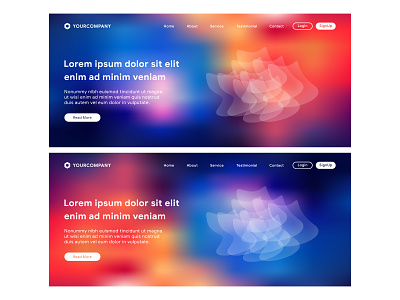 Website Landing Page with Vibrant gradient background colorful digital flat gradient gradient mesh header hero header homepage interface internet landing landing page layout meshfill meshfill art responsive template theme page web webpage website wireframe page