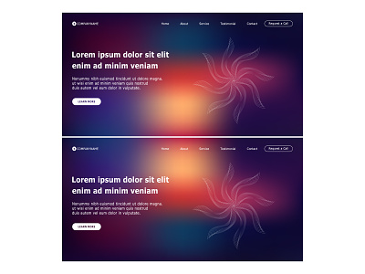 Website template design with Abstract Colorful Background colorful digital flat gradient gradient mesh header hero header homepage interface internet landing landing page layout meshfill meshfill art responsive template theme page web webpage website wireframe page