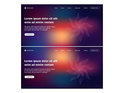 Website template design with Abstract Colorful Background