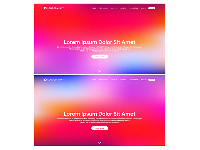Landing Page with Gradient Mesh Colourfull
