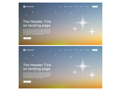 sunset star themed of landing page colorful digital flat gradient gradient mesh header hero header homepage interface internet landing landing page layout meshfill meshfill art responsive template theme page web webpage website wireframe page