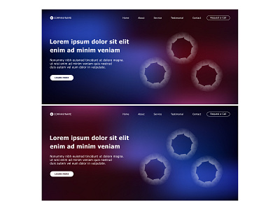 Landing Page Template with Abstract Colorful Background
