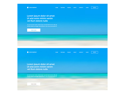 Website template design and landing page with gradient mesh
