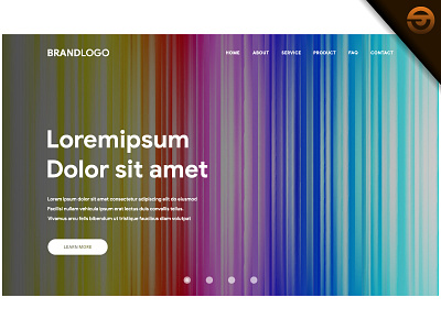 Website or landing page with Vibrant gradient background