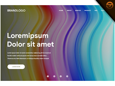 abstract wavy geometric background of website or landing page