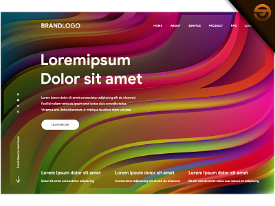 Rainbow Art Colorful background of Website or landing page