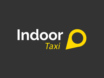 Indoor Taxi geolocalization logo pin taxi