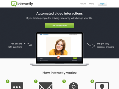 Interactly - Homepage interactly startup video video interview