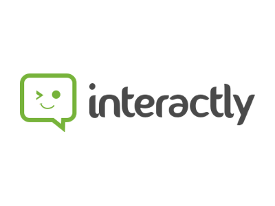Interactly Logo chat logo play stop video