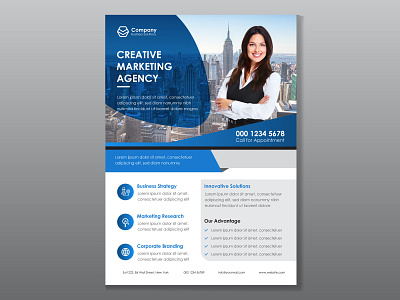 Business Flyer Design agency blue business business flyer business flyer design flyer flyer design flyer template flyers leaflet leaflet design marketing