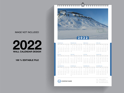 Wall Calendar Design 2022 or Monthly Planner Design 2022