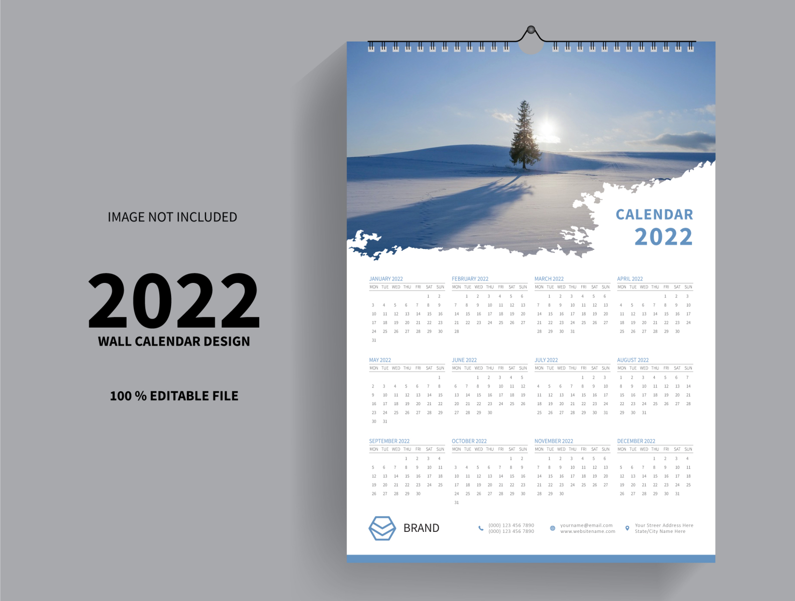 Wall Calendar 2022 by Rubel Miah on Dribbble