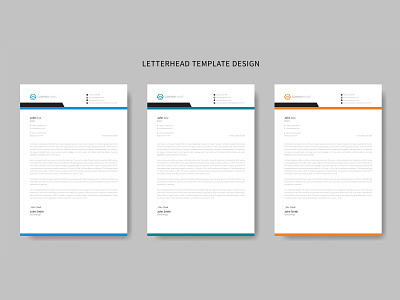Letterhead Template Design stationery