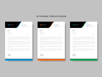 Letterhead Template Design green letterheaddesign orange