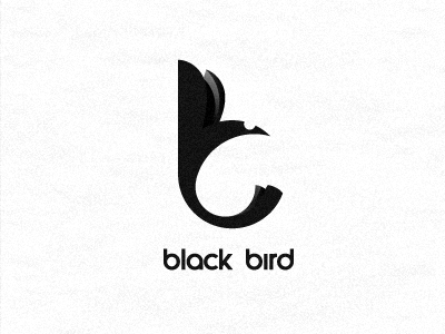 bb b bird black letter logo sign