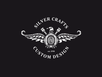 silver crafts (upd) auto body shop crafts emblem logo sign silver