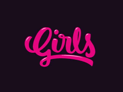 Girls girls lettering logo