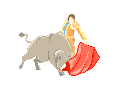 Matador adobeillustrator bull illustration illustrationinspiration illustrator matador motion people spain