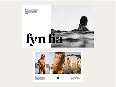 Fyn & Fia - Swimwear Branding apparel beach bikini black and white branding feminine identity logo marketing swim swimwear