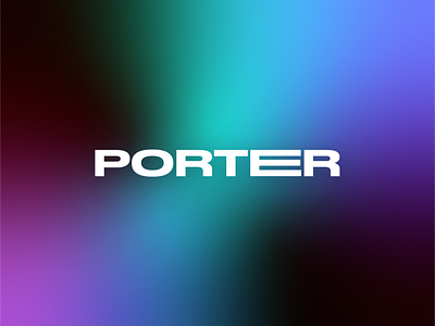 Porter Media – Gradient color branding branding color creative logo gradient logo logo design logo mark modern typography vibrant colors wordmark