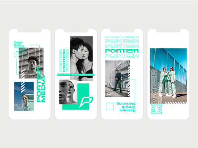 Porter Media – Revenue Growth Marketing advertisement branding ig story instagram marketing marketing channel marketing material media mint snapchat social media teal template tiffany tiktok tiles