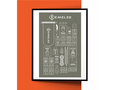 Emelee Outdoors Knolling Poster