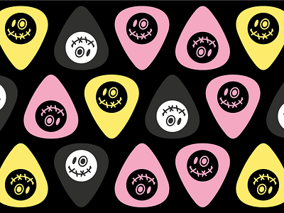 Skellington Smiley album art branding grunge guitar guitar pick icon jack skellington music music cover nightmare smiley face