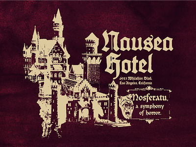 Nausea Hotel Presents: Nosferatu apparel apparel graphic castle chateau creepy hollywood hollywood vampire horror movie poster nausea nosferatu print tshirt vampire