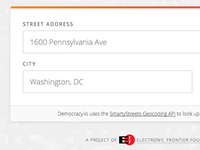 Democracy.io address democracy forms