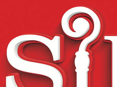Sinterklaas (Saint Nicholas) Design Element 3d december feast logo nederland sinterklaas typografie typography