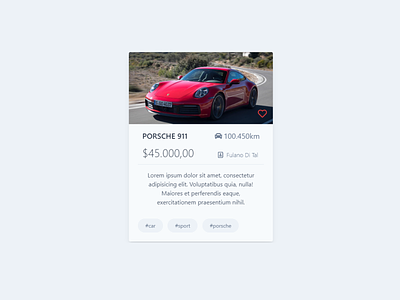 Car shop - Card app design interface minimal modog ui ux