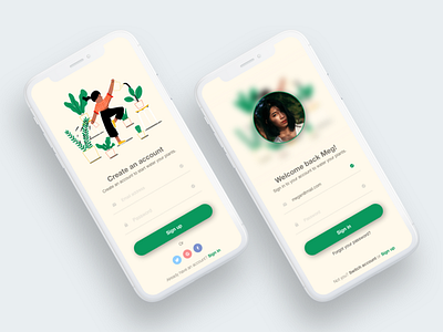 Login account app create account design form illustration ios iphone login mobile mobile app design registration sign in ui