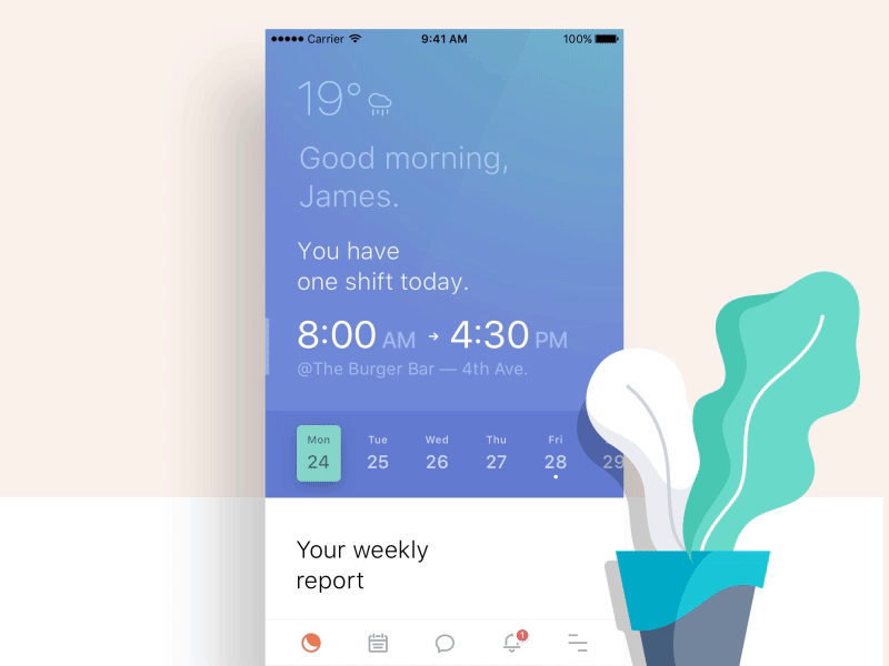 Dashboard Scroll animation app design illustration ios motion ui ux