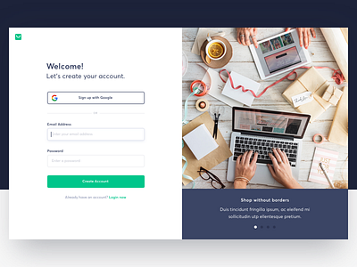 Let's create an account account design login sign up type typography ui ux web