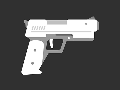 Gun flat gun icon minimalistic