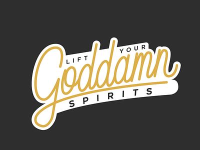 Lift em' up branding flat goddamn handlettering icon lettering sticker type typography vector