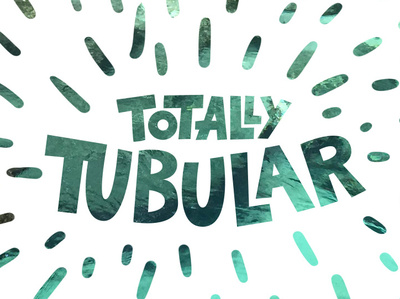 Totally Tubular blue branding color design dribbble drinking flat green icon illustration illustrator lettering logo photoshop summer type typography vacation water