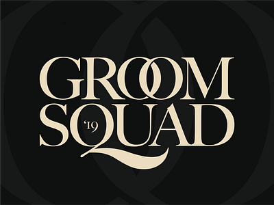Groom Squad - The Farewell Tour badge branding design flat groom icon illustrator lettering logo photoshop river serif squad summer trip type typography vector wedding wordmark
