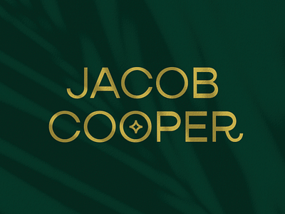 Jacob Cooper - Wordmark badge branding camera design flash flat floral gold green greenery logo palmtree paradise photography plants shadow type typeface typography wordmark