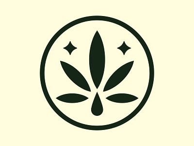 CBD Logo Exploration badge branding cbd drop leaf lockup logo oil star tincture vector weed