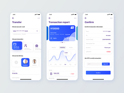 Bank of the purse app ui