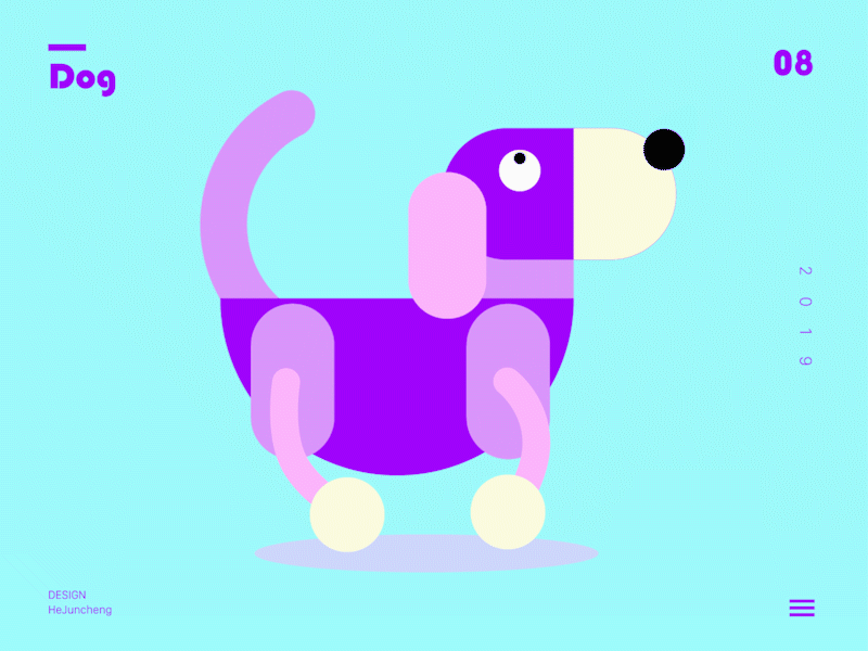 Dog dynamic exercise ui ux 向量 应用 插图 设计