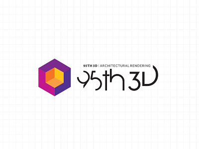 95th3D - Logo Design 3d 3d logo 95th architectural logo branding cube logo design