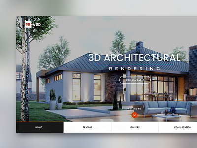 95th 3D - Web Layout Design 3d architectural elegent rendring web design web layout design website design