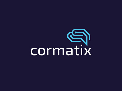 Cormatix - Logo Design brain branding chip cormatix data digital iot logo technology