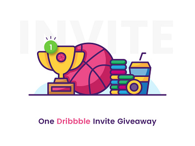 One Dribbble Invite 1 debut design draft dribbble giveaway invitation invite jigartrivedi minimal one shot