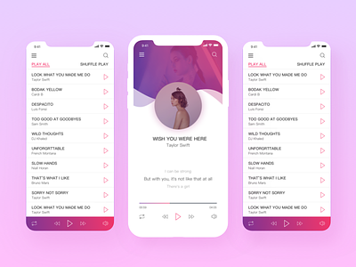 music app for iphoneX ios iphonex music app ui