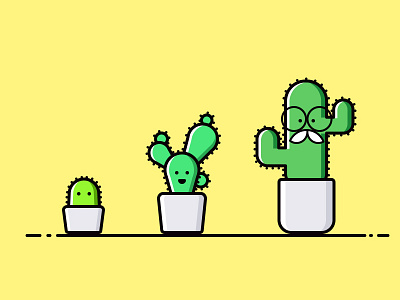 funny cactus 插画，illustration
